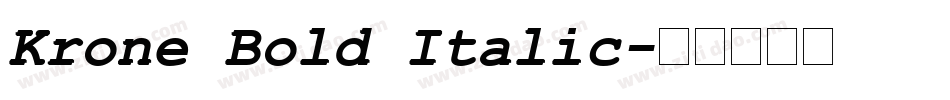 Krone Bold Italic字体转换